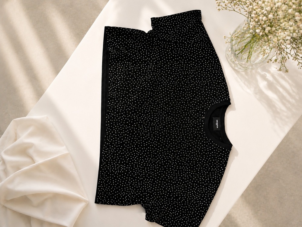 The Kooples Studded Black Crop T-shirt